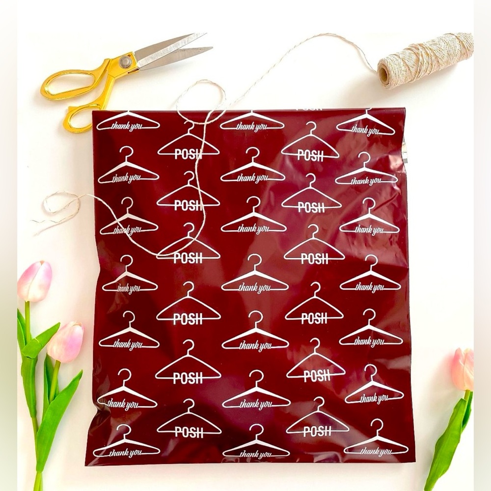 POSH (18) 🫶 10x13 Burgundy Thank You Poly Mailer 🎉❤️
